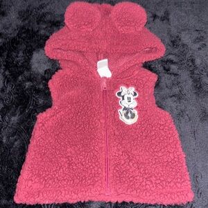 Disney Maroon Minnie Mouse Kids Vest | 3-6m